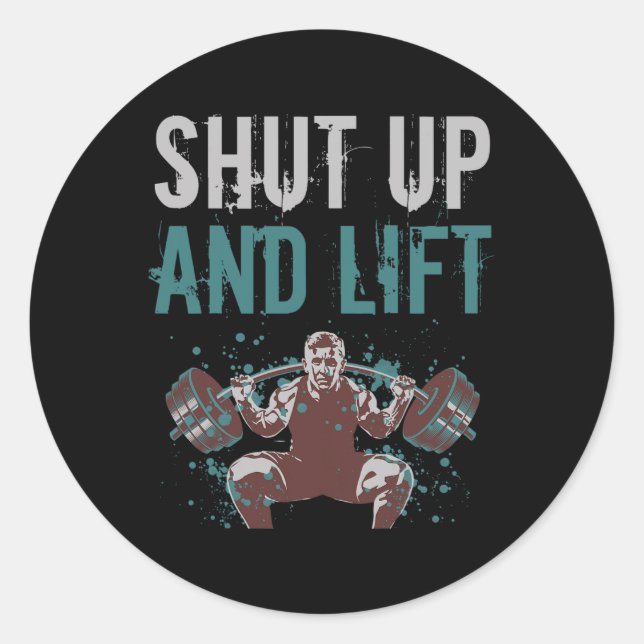 Fahren Sie die Motivierend Fitness für Gymnastik h Runder Aufkleber (Vorderseite)