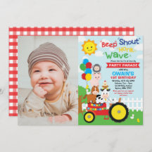 Fahren Sie durch die Geburtstagsparade Party Tiere