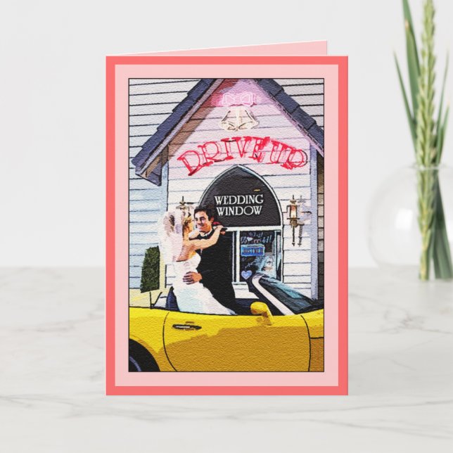 Fahren Sie herauf Hochzeit Ankündigung (Vorderseite)
