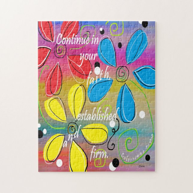 Fahren Sie in Ihrem Glauben fort Puzzle (Vertikal)