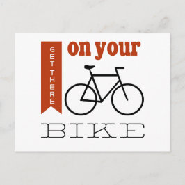 Fahren Sie mit dem Fahrrad dorthin Postkarte