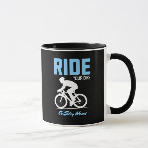 Fahren Sie mit dem Fahrrad oder Bleibe Zuhause 2 Tasse