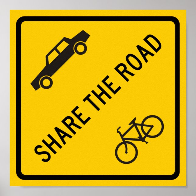 Fahren Sie mit dem Straßenschild Poster (Vorne)
