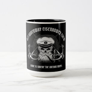 FAHREN SIE MIT DER EISENHOWER-CREW ZWEIFARBIGE TASSE