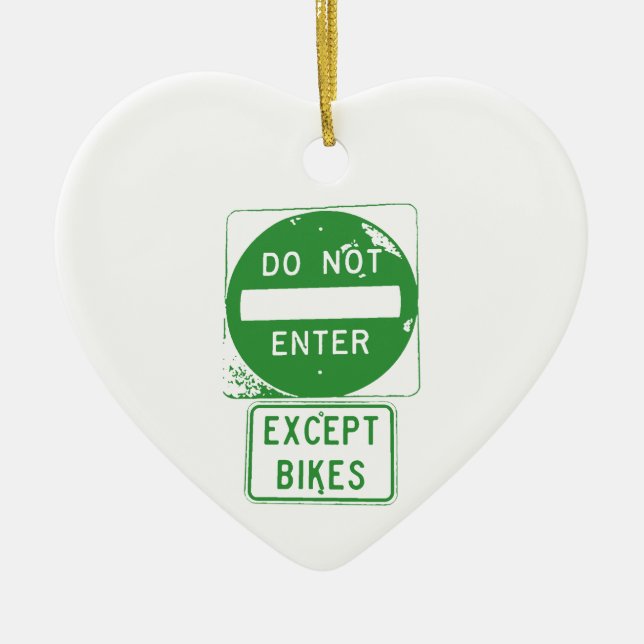 Fahren Sie nur mit Fahrrädern ein. Keramikornament (Vorne)