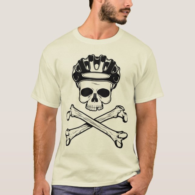 Fahren Sie rad oder die - Fahrrad und gekreuzte T-Shirt (Vorderseite)