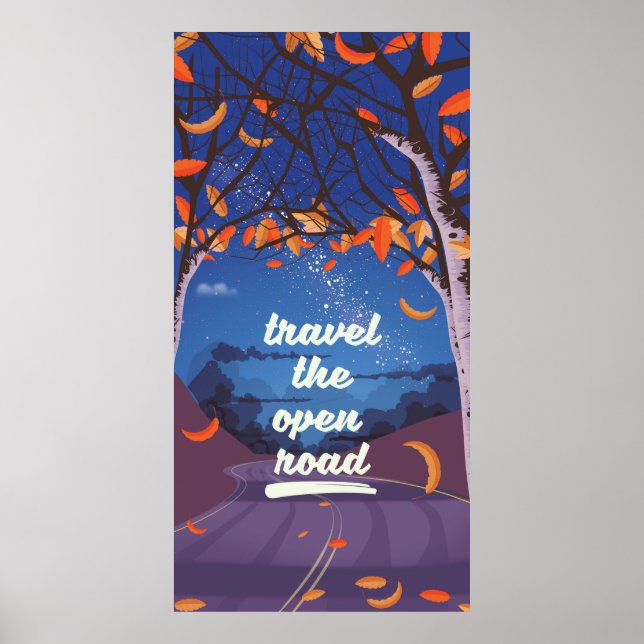 Fahren Sie über die offene Straße Poster (Vorne)