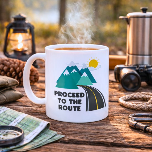 Fahren Sie zum Abenteuer "Route Outdoor" fort Kaffeetasse (Von Creator hochgeladen)
