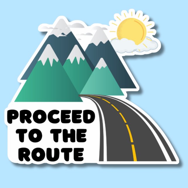 Fahren Sie zur Route Outdoor Adventure Waterproof Aufkleber (Von Creator hochgeladen)