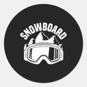 Fahren Ski Snowboard Skifahren Brille Schnee Snowb Runder Aufkleber