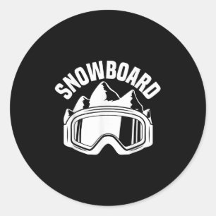 Fahren Ski Snowboard Skifahren Brille Schnee Snowb Runder Aufkleber