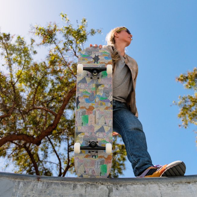 Fahren unter einem schwarzen Stern Skateboard (Außenbereich 1)