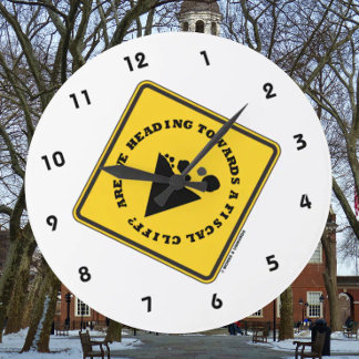 Fahren wir in Richtung einer Fiskalklippe? Econ Si Große Wanduhr