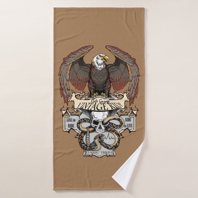 Fahren zum Live-Biker-Design Badehandtuch (Badehandtuch)