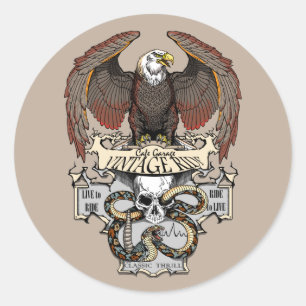 Fahren zum Live-Biker-Design Runder Aufkleber