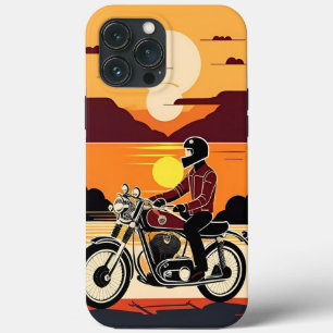 Fahrer einer klassischen Retro-Motorrads in der st Case-Mate iPhone Hülle