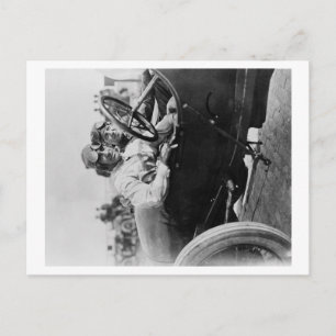 Fahrer in einem Mercer für das Astor Cup-Foto Postkarte