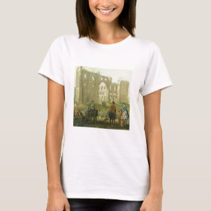 Fahrer Pausen durch die Ruinen der Abtei Rievaulx, T-Shirt