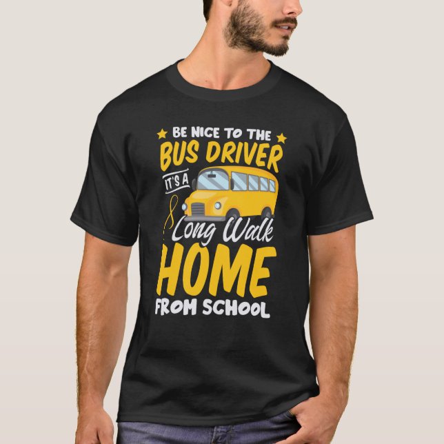 Fahrer-Schulleidenschaft Bus Spaß Sarcastic Profes T-Shirt (Vorderseite)