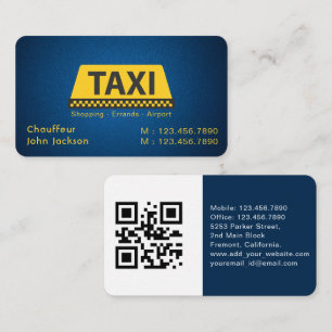 Fahrer von Limousinen & Taxis Moderne Stadt Profes Visitenkarte