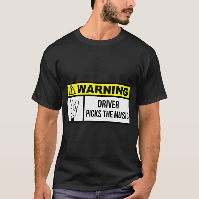 Fahrer wählt die Musik T-Shirt (Vorderseite)