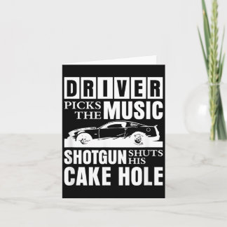 Fahrer wählt die Musik und hält die Klappe Karte