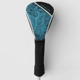 Fahrerabdeckung "Wood Turquoise" Golf Headcover