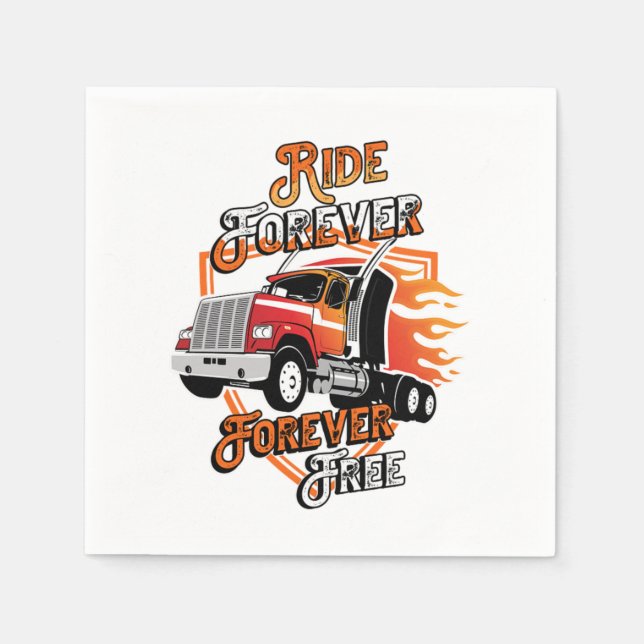 Fahrergeschenk für den Coolen LKW-Fahrer Serviette (Vorderseite)