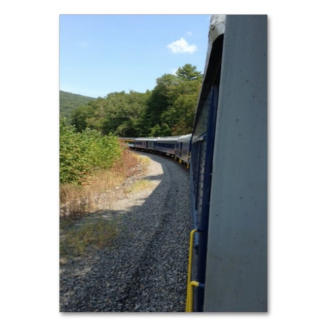 Fahrgast-Zugfahrzeuganzeiger-Lesekarten für Erwach Tischnummer (Vorderseite)