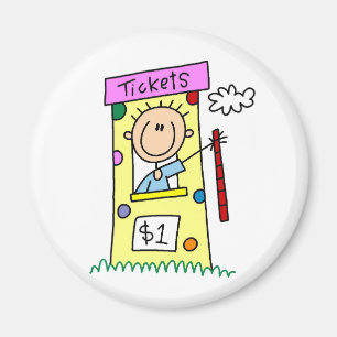 Fahrkarten Für Die Messe Stockfigur Magnet
