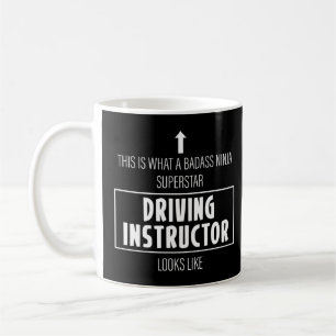 Fahrlehrer mit Führerschein Kaffeetasse