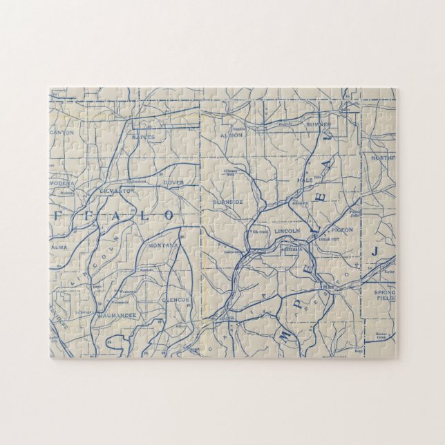Fahrplan für Wisconsin 6 Puzzle (Horizontal)