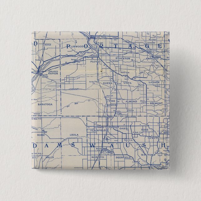 Fahrplan für Wisconsin Button (Vorderseite)