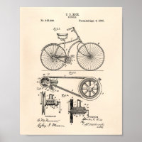 Fahrrad 1890 Patentart - Alter Peper