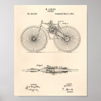 Fahrrad 1893 Patent Kunst Alte Papiere