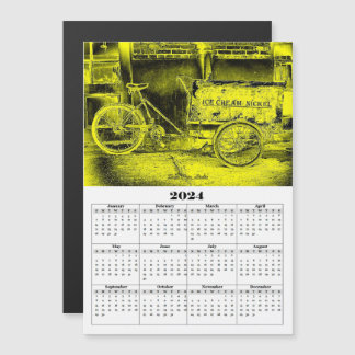 Fahrrad 2024 Kalender Magnetkarte