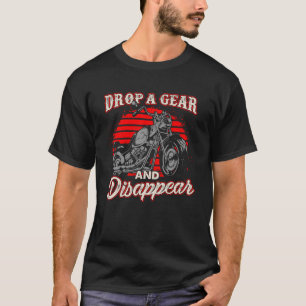 Fahrrad abwerfen und Motorradfahrer verschwinden P T-Shirt