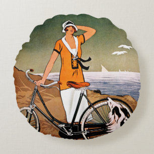 Fahrrad Ad, 1925 Rundes Kissen