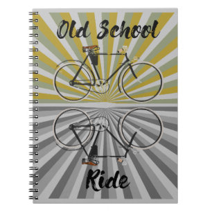Fahrrad-Alte Schulfahrt, Retrorad, Nerd, Vintag Notizblock