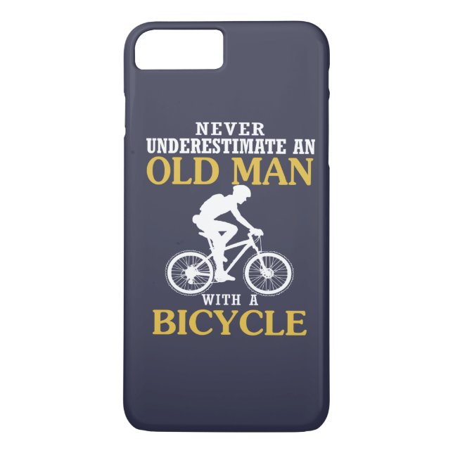 Fahrrad-alter Mann Case-Mate iPhone Hülle (Rückseite)