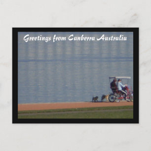 Fahrrad am See Postkarte