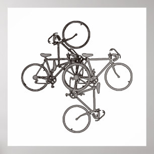 Fahrrad-Art cool Poster Fahrrad inspiriert