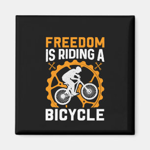 Fahrrad Art Freedom fährt Fahrrad Magnet