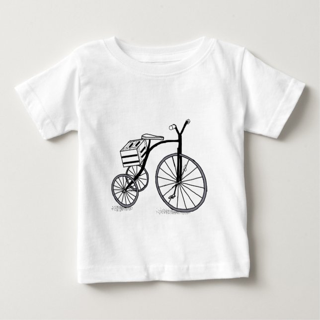 Fahrrad auf 3 Rädern Baby T-shirt (Vorderseite)