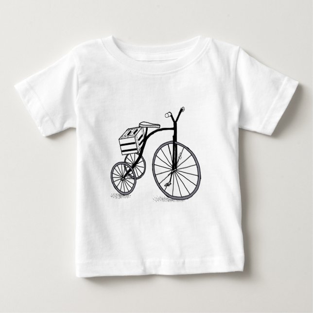 Fahrrad auf 3 Rädern Baby T-shirt (Vorderseite)