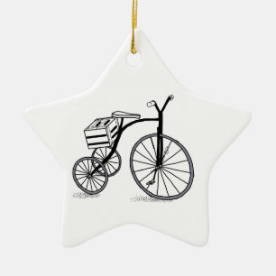 Fahrrad auf 3 Rädern Keramikornament