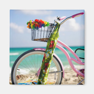 Fahrrad auf dem Strand Miami, Florida Magnet