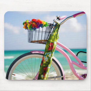 Fahrrad auf dem Strand Miami, Florida Mousepad