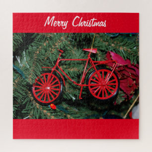 Fahrrad auf einem Weihnachtsbaum Puzzle