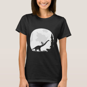 Fahrrad auf einer Dinosaurier-Mond-Silhouette Mtb  T-Shirt